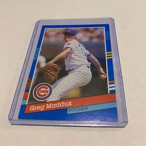 Greg Maddux Error 1991 Donruss Baseball Card # 374 No Dot after (inc) Vintage